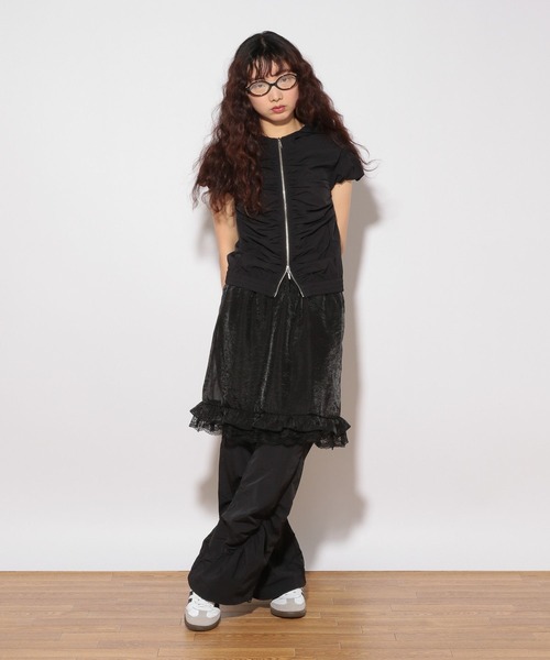 Heather（ヘザー）の「HOLiC レイヤードカーゴパンツ　497247（カーゴパンツ・レディース・ブラック/グレー・FREE）」の4枚目の写真