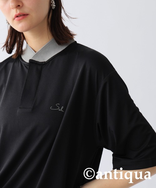 antiqua(アンティカ)の「カラーマッチトップス(Tシャツ/カットソー・レディース・ホワイト/ブラック・ML/LXL)」の21枚目の写真
