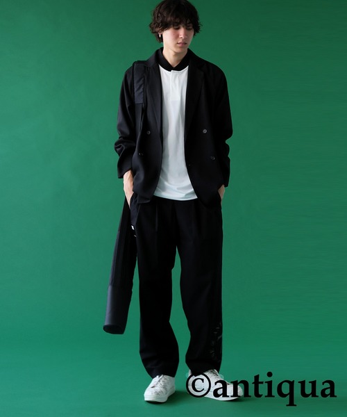 antiqua(アンティカ)の「カラーマッチトップス(Tシャツ/カットソー・レディース・ホワイト/ブラック・ML/LXL)」の14枚目の写真