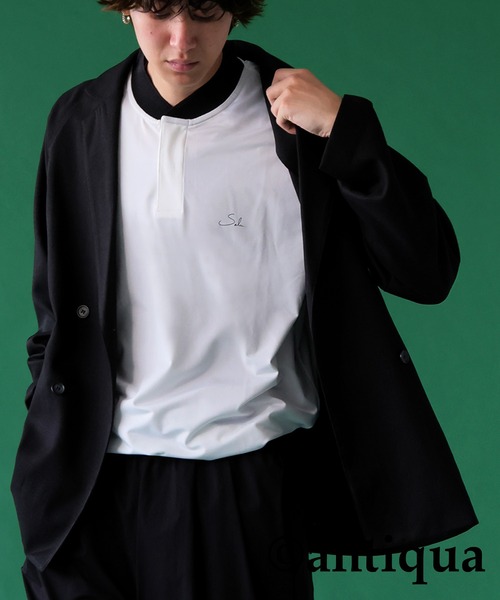 antiqua(アンティカ)の「カラーマッチトップス(Tシャツ/カットソー・レディース・ホワイト/ブラック・ML/LXL)」の15枚目の写真