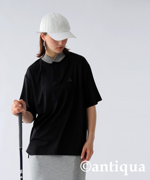 antiqua(アンティカ)の「カラーマッチトップス(Tシャツ/カットソー・レディース・ホワイト/ブラック・ML/LXL)」の19枚目の写真