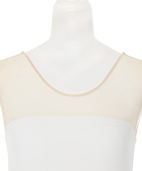 Narcissus（ナルシス）の「チュールカップタンク（タンクトップ・レディース・ホワイト/ブラック・FREE）」の6枚目の写真