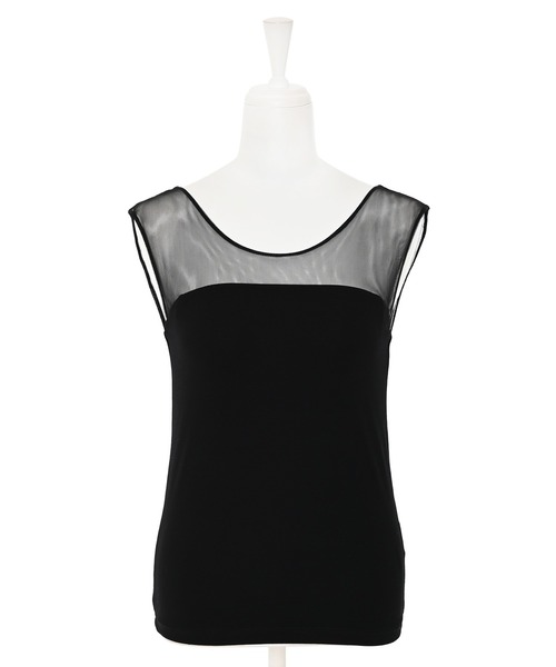 Narcissus（ナルシス）の「チュールカップタンク（タンクトップ・レディース・ホワイト/ブラック・FREE）」の11枚目の写真