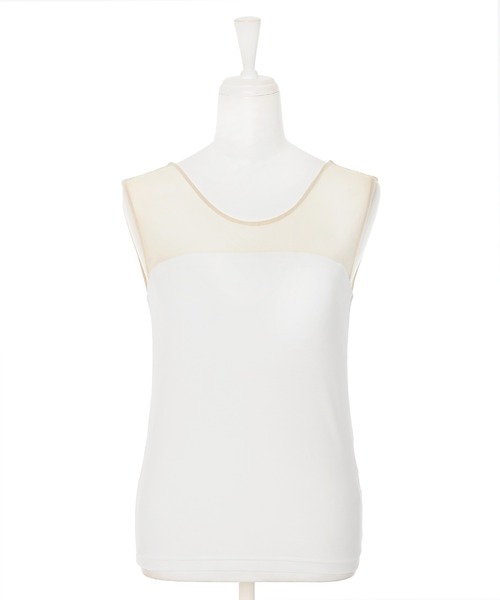 Narcissus（ナルシス）の「チュールカップタンク（タンクトップ・レディース・ホワイト/ブラック・FREE）」の10枚目の写真