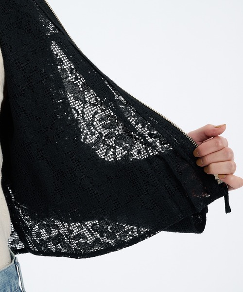 PUBLIC TOKYO(パブリックトウキョウ)の「【残りわずか】コットンレースフロントZIPシャツ(シャツ/ブラウス・レディース・ブラック/ホワイト/オレンジ・FREE)」の19枚目の写真