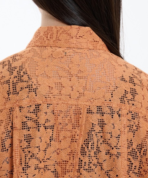 PUBLIC TOKYO(パブリックトウキョウ)の「【残りわずか】コットンレースフロントZIPシャツ(シャツ/ブラウス・レディース・ブラック/ホワイト/オレンジ・FREE)」の7枚目の写真