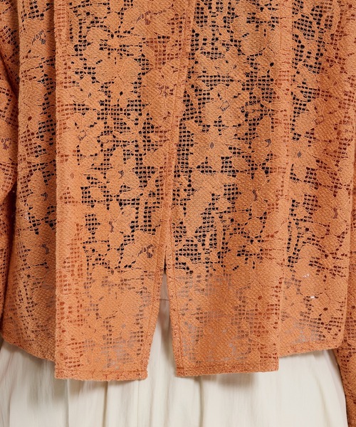 PUBLIC TOKYO(パブリックトウキョウ)の「【残りわずか】コットンレースフロントZIPシャツ(シャツ/ブラウス・レディース・ブラック/ホワイト/オレンジ・FREE)」の9枚目の写真