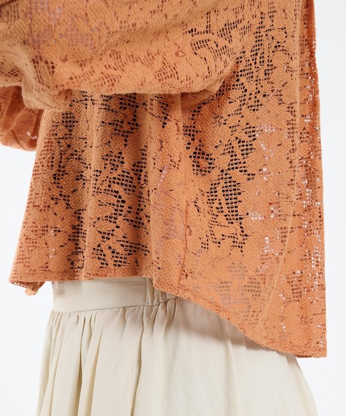 PUBLIC TOKYO(パブリックトウキョウ)の「【残りわずか】コットンレースフロントZIPシャツ(シャツ/ブラウス・レディース・ブラック/ホワイト/オレンジ・FREE)」の10枚目の写真