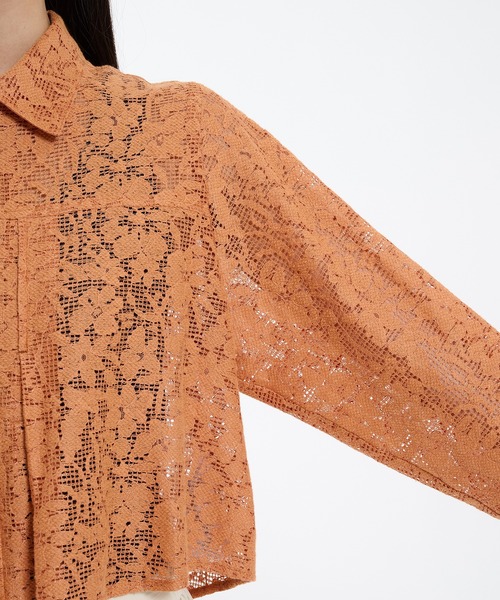 PUBLIC TOKYO(パブリックトウキョウ)の「【残りわずか】コットンレースフロントZIPシャツ(シャツ/ブラウス・レディース・ブラック/ホワイト/オレンジ・FREE)」の8枚目の写真