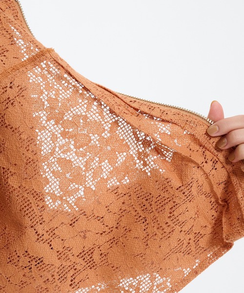 PUBLIC TOKYO(パブリックトウキョウ)の「【残りわずか】コットンレースフロントZIPシャツ(シャツ/ブラウス・レディース・ブラック/ホワイト/オレンジ・FREE)」の12枚目の写真