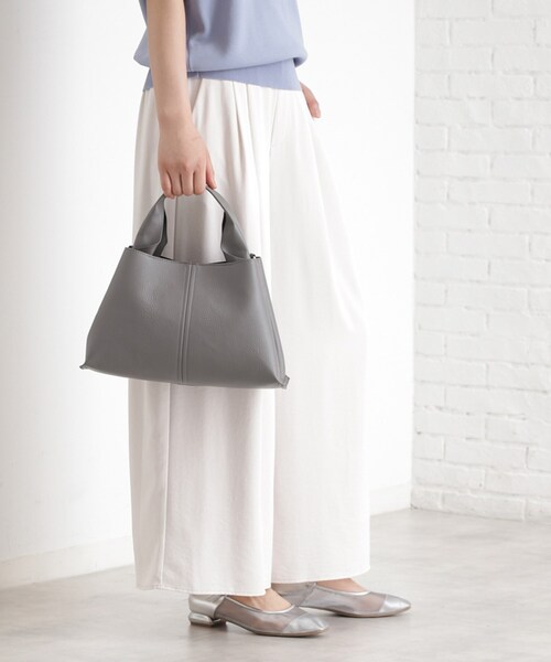 THE SHOP TK （ザ ショップ ティーケー ）の「ワンハンドルバッグ【2WAY】（ショルダーバッグ・レディース・チャコールグレー/ブラック/ブラウン系・00）」の9枚目の写真