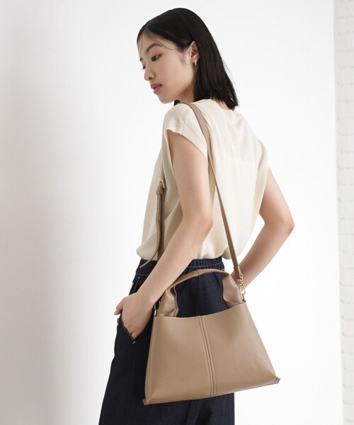 THE SHOP TK （ザ ショップ ティーケー ）の「ワンハンドルバッグ【2WAY】（ショルダーバッグ・レディース・チャコールグレー/ブラック/ブラウン系・00）」の4枚目の写真