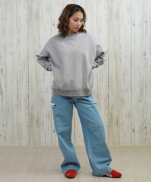 DC（ディーシー）の「DC/ディーシー トレーナー/裏起毛 LPO254309（スウェット・レディース・ミント/スミクロ/ベージュ/グレー・M/L）」の9枚目の写真