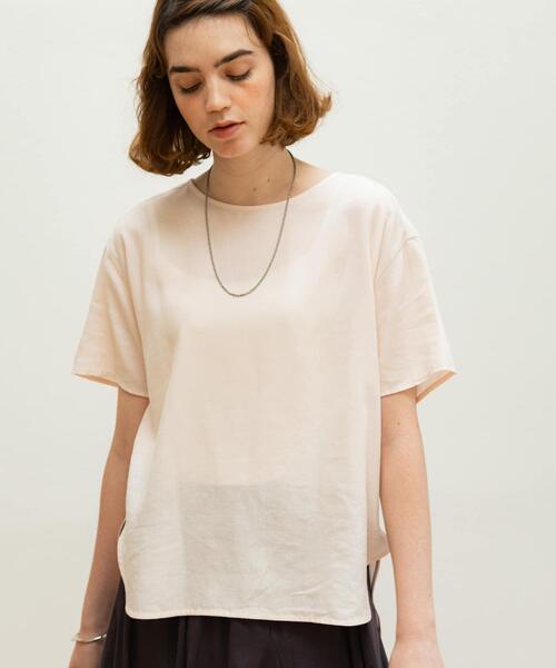 URBAN RESEARCH Sonny Label（アーバンリサーチサニーレーベル）の「リネン混クルーネックブラウスTシャツ（シャツ/ブラウス・レディース・オフホワイト/チャコールグレー/ピンク・FREE）」の13枚目の写真