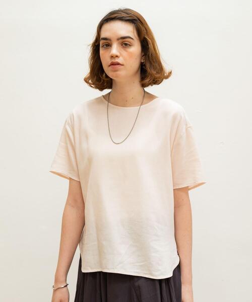 URBAN RESEARCH Sonny Label（アーバンリサーチサニーレーベル）の「リネン混クルーネックブラウスTシャツ（シャツ/ブラウス・レディース・オフホワイト/チャコールグレー/ピンク・FREE）」の14枚目の写真