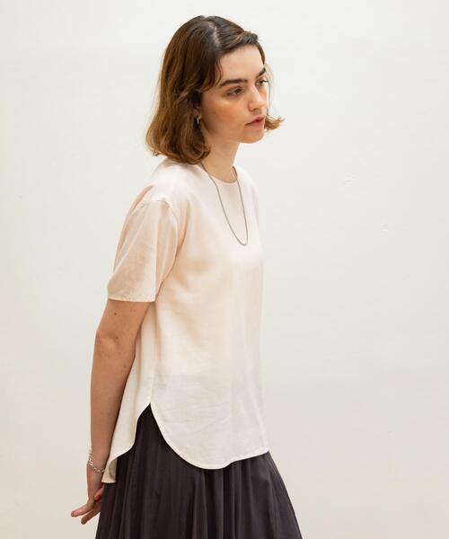 URBAN RESEARCH Sonny Label（アーバンリサーチサニーレーベル）の「リネン混クルーネックブラウスTシャツ（シャツ/ブラウス・レディース・オフホワイト/チャコールグレー/ピンク・FREE）」の15枚目の写真