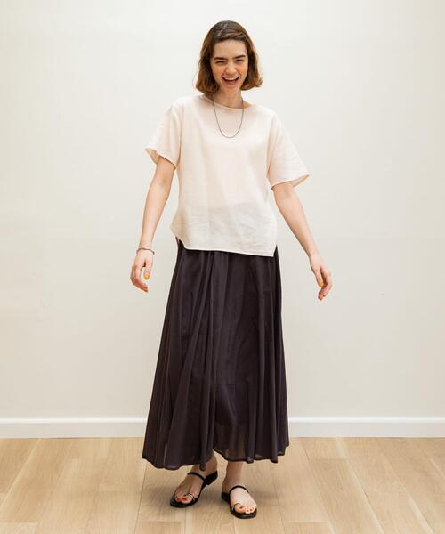 URBAN RESEARCH Sonny Label（アーバンリサーチサニーレーベル）の「リネン混クルーネックブラウスTシャツ（シャツ/ブラウス・レディース・オフホワイト/チャコールグレー/ピンク・FREE）」の18枚目の写真