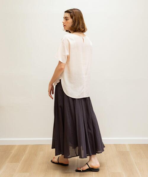 URBAN RESEARCH Sonny Label（アーバンリサーチサニーレーベル）の「リネン混クルーネックブラウスTシャツ（シャツ/ブラウス・レディース・オフホワイト/チャコールグレー/ピンク・FREE）」の19枚目の写真