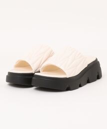【厚底】一枚甲ギャザーアッパーサンダル 37203