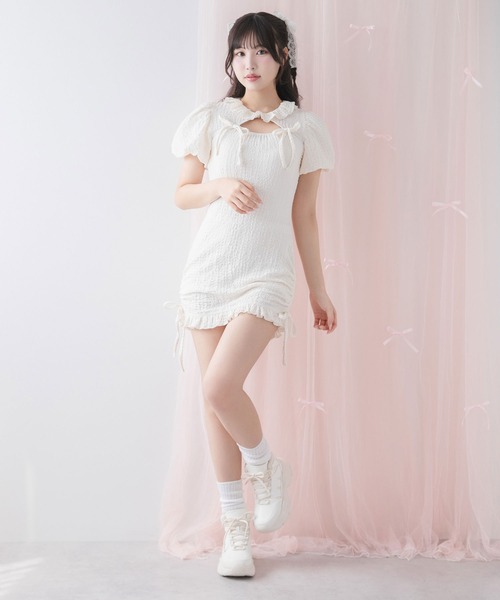 DearMyLoveRose(ディアマイラブローズ)の「厚底インヒールスニーカー【大きいサイズ有り】(スニーカー・レディース・オフホワイト/ブラック・22.5cm/23cm/23.5cm/24cm/24.5cm/25cm)」の9枚目の写真