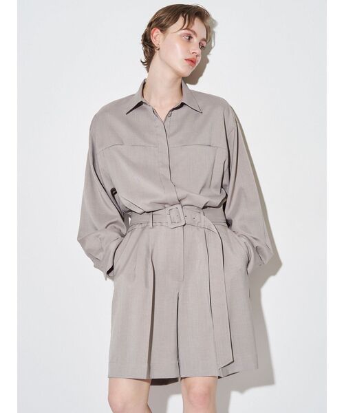 ELENDEEK（エレンディーク）の「ハーフパンツコンビネゾン（つなぎ/オールインワン・レディース・ブラウン/グレー・01/02）」の3枚目の写真