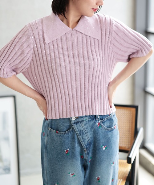 Ruwan yu(ルワンユー)の「小花刺繍ストレートデニムパンツ【大きいサイズ対応】(デニムパンツ・レディース・ブルー・L/LL/3L/4L)」の7枚目の写真