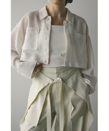 STYLEMIXER | ワイドスリーブメッシュショートシャツ(シャツ/ブラウス)