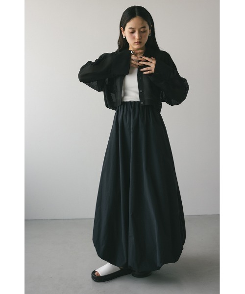 STYLEMIXER（スタイルミキサー）の「ワイドスリーブメッシュショートシャツ（シャツ/ブラウス・レディース・ホワイト/ブラック/グリーン・FREE）」の13枚目の写真