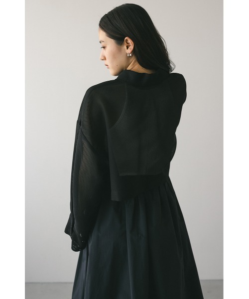 STYLEMIXER（スタイルミキサー）の「ワイドスリーブメッシュショートシャツ（シャツ/ブラウス・レディース・ホワイト/ブラック/グリーン・FREE）」の10枚目の写真