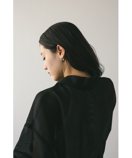 STYLEMIXER（スタイルミキサー）の「ワイドスリーブメッシュショートシャツ（シャツ/ブラウス・レディース・ホワイト/ブラック/グリーン・FREE）」の9枚目の写真