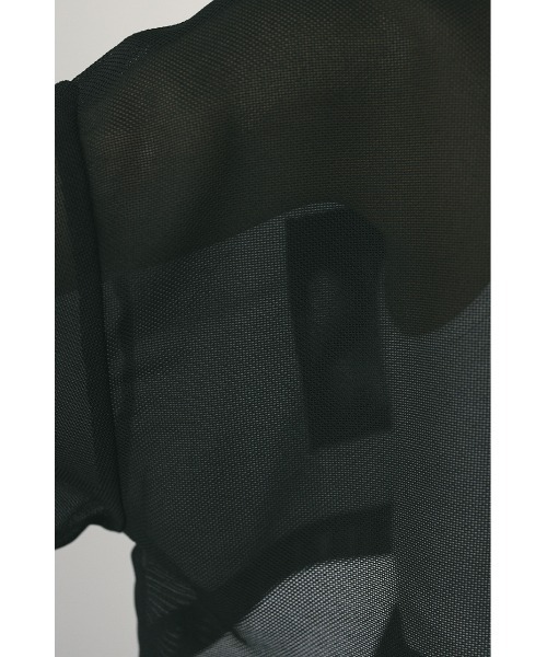 STYLEMIXER（スタイルミキサー）の「ワイドスリーブメッシュショートシャツ（シャツ/ブラウス・レディース・ホワイト/ブラック/グリーン・FREE）」の4枚目の写真