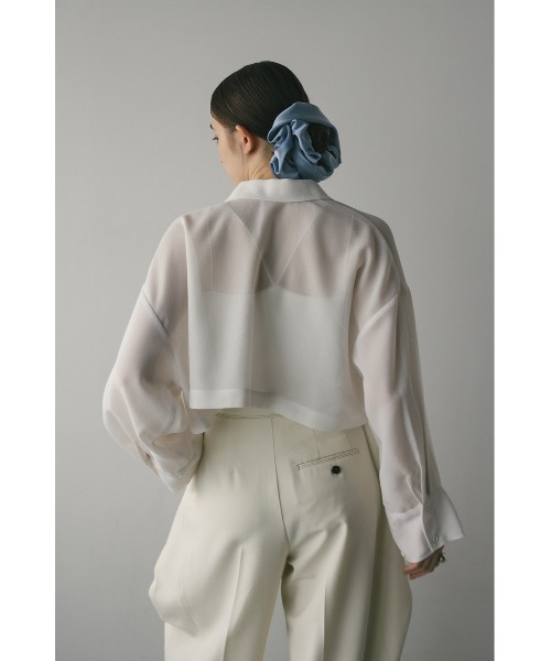 STYLEMIXER（スタイルミキサー）の「ワイドスリーブメッシュショートシャツ（シャツ/ブラウス・レディース・ホワイト/ブラック/グリーン・FREE）」の20枚目の写真