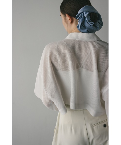 STYLEMIXER（スタイルミキサー）の「ワイドスリーブメッシュショートシャツ（シャツ/ブラウス・レディース・ホワイト/ブラック/グリーン・FREE）」の18枚目の写真