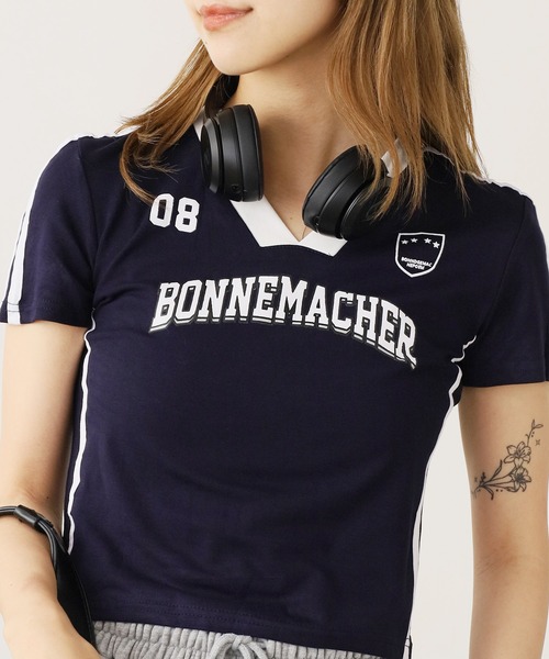 ROOPTOKYO(ループトウキョウ)の「ゲームシャツ風 ミニTシャツ(Tシャツ/カットソー・レディース・スカイブルー/ブルー/グレー/ホワイト/ブラック/レッド・FREE)」の6枚目の写真