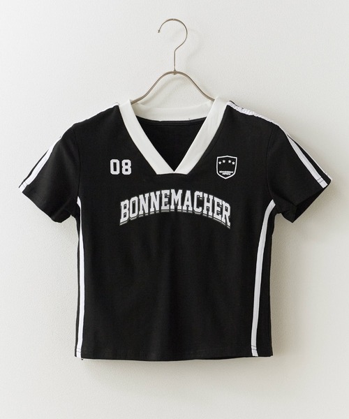 ROOPTOKYO(ループトウキョウ)の「ゲームシャツ風 ミニTシャツ(Tシャツ/カットソー・レディース・スカイブルー/ブルー/グレー/ホワイト/ブラック/レッド・FREE)」の12枚目の写真