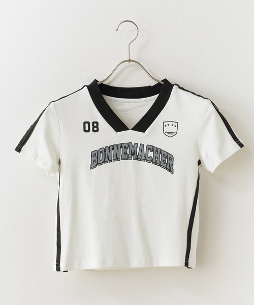 ROOPTOKYO(ループトウキョウ)の「ゲームシャツ風 ミニTシャツ(Tシャツ/カットソー・レディース・スカイブルー/ブルー/グレー/ホワイト/ブラック/レッド・FREE)」の7枚目の写真