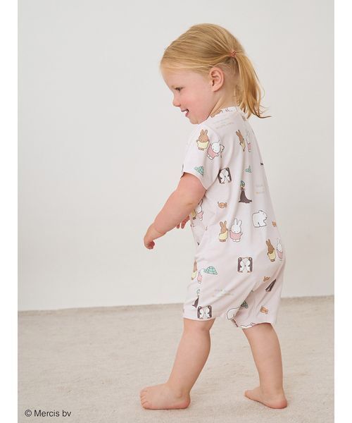 Miffy（ ミッフィー）の「【Dick Bruna】【BABY】【接触冷感】総柄ロンパース（ロンパース・キッズ・ピンク/イエロー/グレー・80/70）」の7枚目の写真