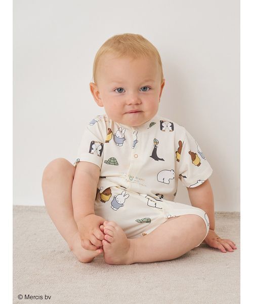 Miffy（ ミッフィー）の「【Dick Bruna】【BABY】【接触冷感】総柄ロンパース（ロンパース・キッズ・ピンク/イエロー/グレー・80/70）」の10枚目の写真