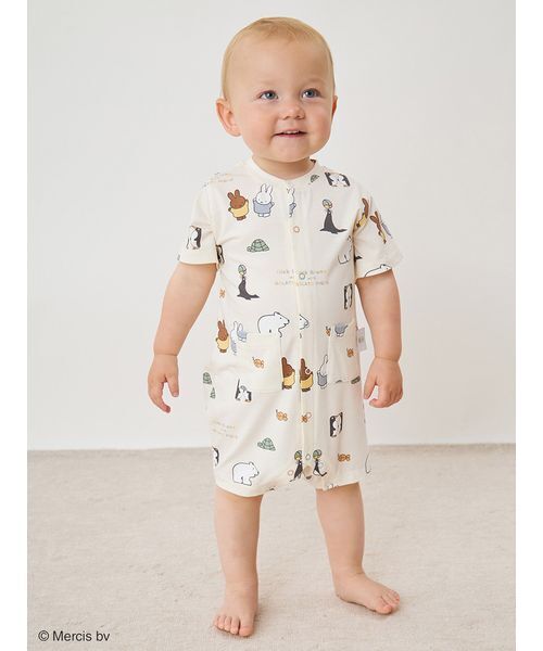 Miffy（ ミッフィー）の「【Dick Bruna】【BABY】【接触冷感】総柄ロンパース（ロンパース・キッズ・ピンク/イエロー/グレー・80/70）」の12枚目の写真