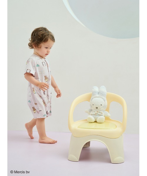 Miffy（ ミッフィー）の「【Dick Bruna】【BABY】【接触冷感】総柄ロンパース（ロンパース・キッズ・ピンク/イエロー/グレー・80/70）」の4枚目の写真