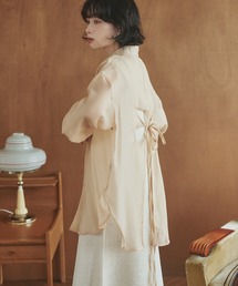 LAULEN | back open cut sheer shirt /バックオープンカットシアーシャツ(シャツ/ブラウス)