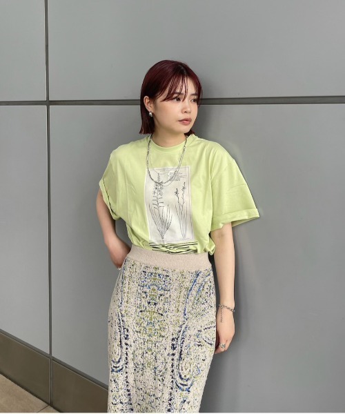 CROP FRAME FLOWER TEE（Tシャツ/カットソー）｜Ameri（アメリ