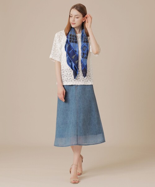 MACKINTOSH LONDON（マッキントッシュ ロンドン）の「フラワーレースジャージープルオーバー（Tシャツ/カットソー・レディース・オフホワイト/ブラック・38）」の7枚目の写真