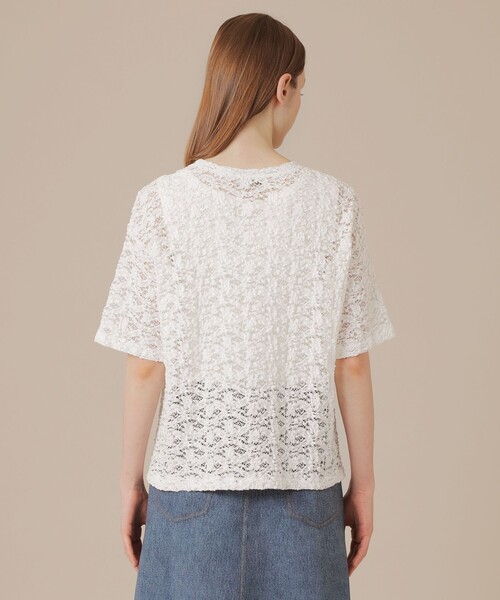 MACKINTOSH LONDON（マッキントッシュ ロンドン）の「フラワーレースジャージープルオーバー（Tシャツ/カットソー・レディース・オフホワイト/ブラック・38）」の11枚目の写真