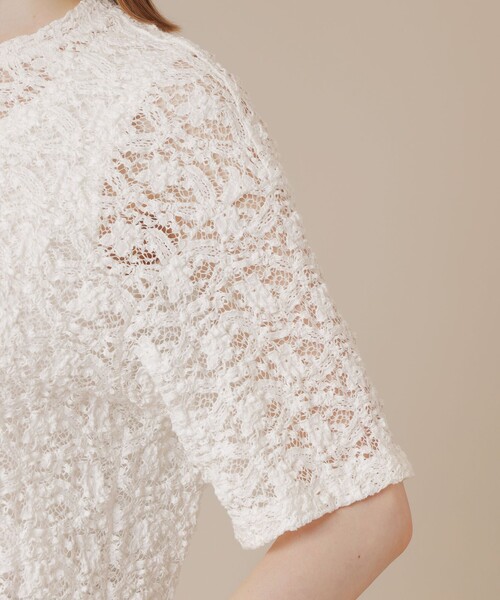 MACKINTOSH LONDON（マッキントッシュ ロンドン）の「フラワーレースジャージープルオーバー（Tシャツ/カットソー・レディース・オフホワイト/ブラック・38）」の12枚目の写真