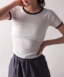 バイカラー コンパクト半袖Tシャツ