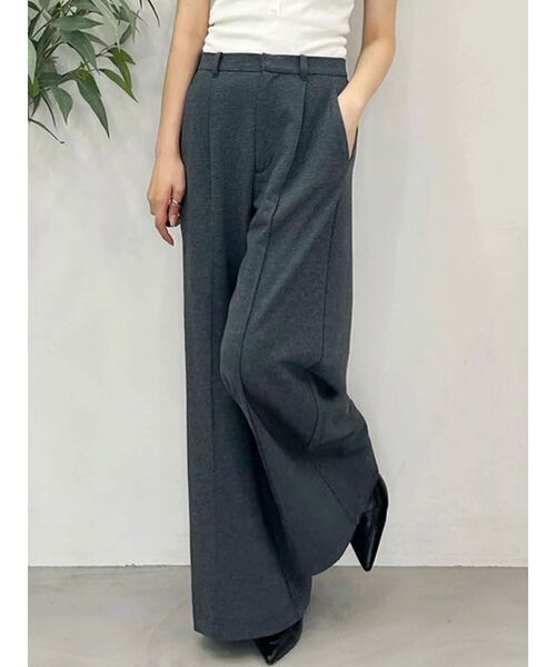 MERCURYDUO（マーキュリーデュオ）の「【WEB限定/セットアップ着用可アイテム】裏毛センターシームパンツ（その他パンツ・レディース・チャコールグレー/ライトグレー・SMALL/MEDIUM）」の2枚目の写真