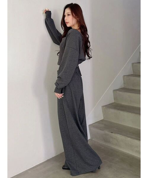 MERCURYDUO（マーキュリーデュオ）の「【WEB限定/セットアップ着用可アイテム】裏毛センターシームパンツ（その他パンツ・レディース・チャコールグレー/ライトグレー・SMALL/MEDIUM）」の5枚目の写真