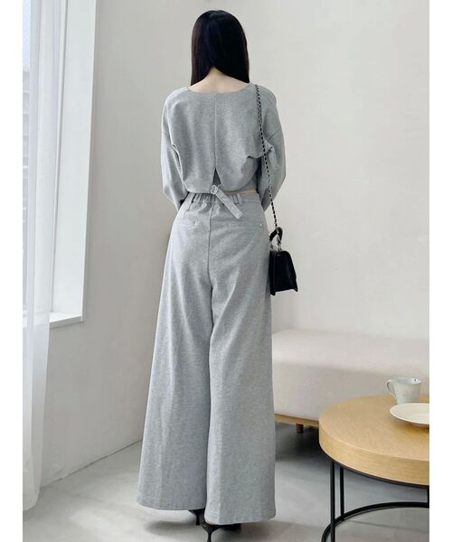 MERCURYDUO（マーキュリーデュオ）の「【WEB限定/セットアップ着用可アイテム】裏毛センターシームパンツ（その他パンツ・レディース・チャコールグレー/ライトグレー・SMALL/MEDIUM）」の10枚目の写真