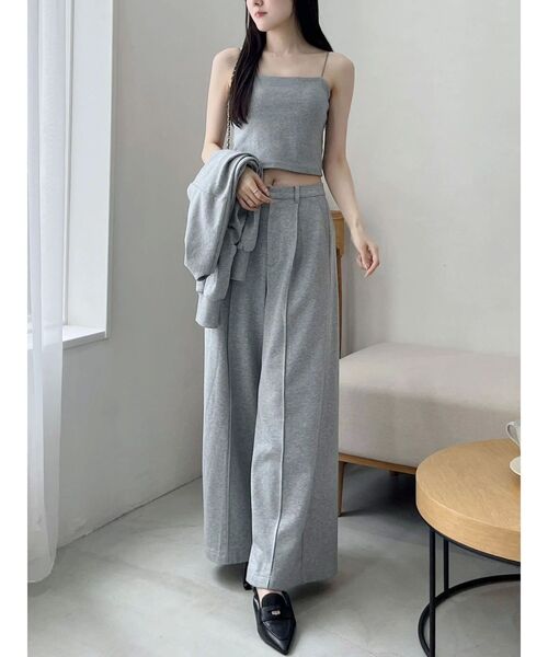 MERCURYDUO（マーキュリーデュオ）の「【WEB限定/セットアップ着用可アイテム】裏毛センターシームパンツ（その他パンツ・レディース・チャコールグレー/ライトグレー・SMALL/MEDIUM）」の11枚目の写真